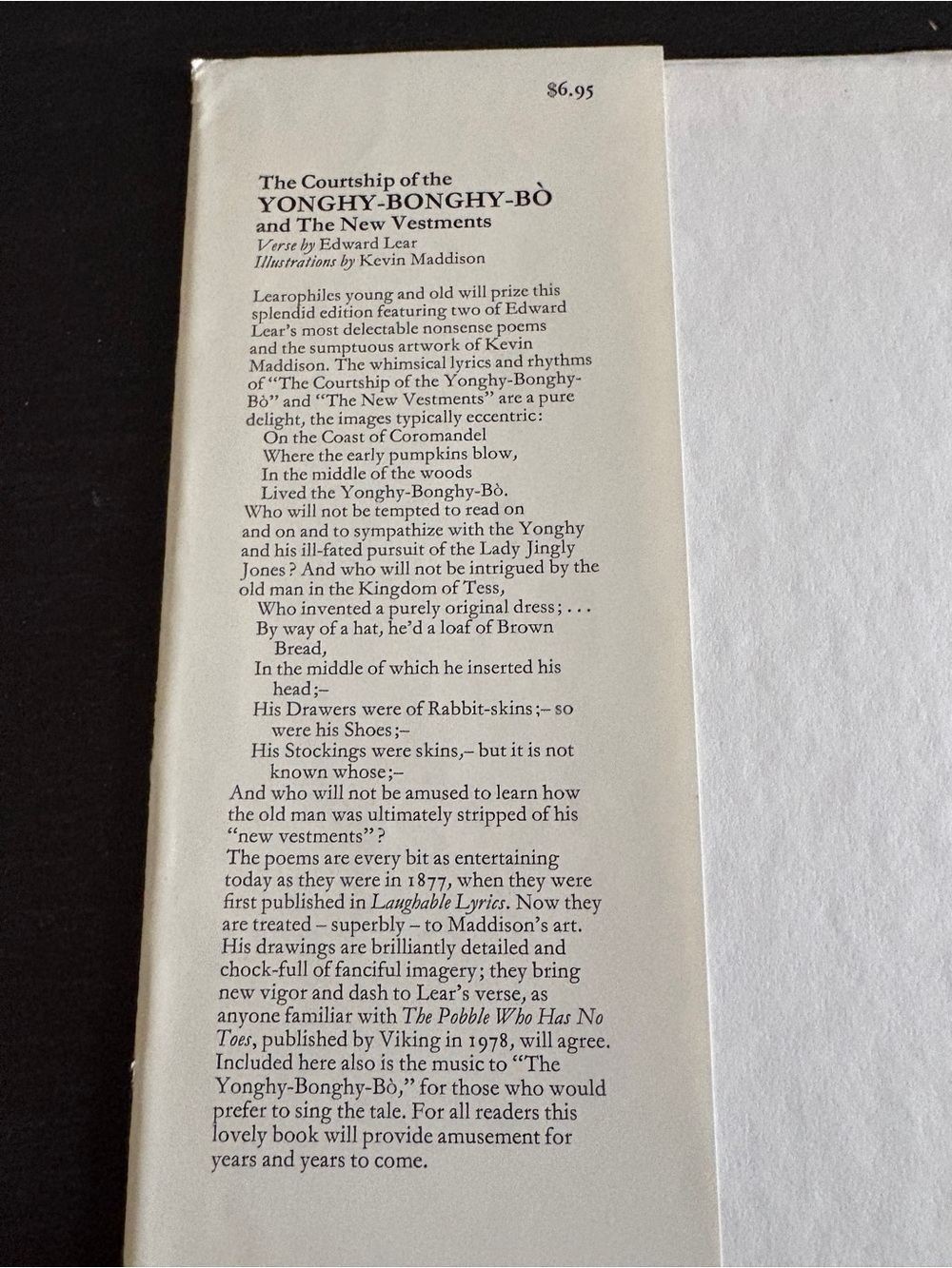 1980 The Courtship of the Yonghy-Bonghy-Bo Hardcover - Picture 2 of 8